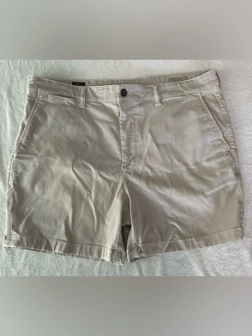 Faherty Coastline Chino Shorts Men’s 38 6” Inseam Khaki Tailored Fit Stretch EUC